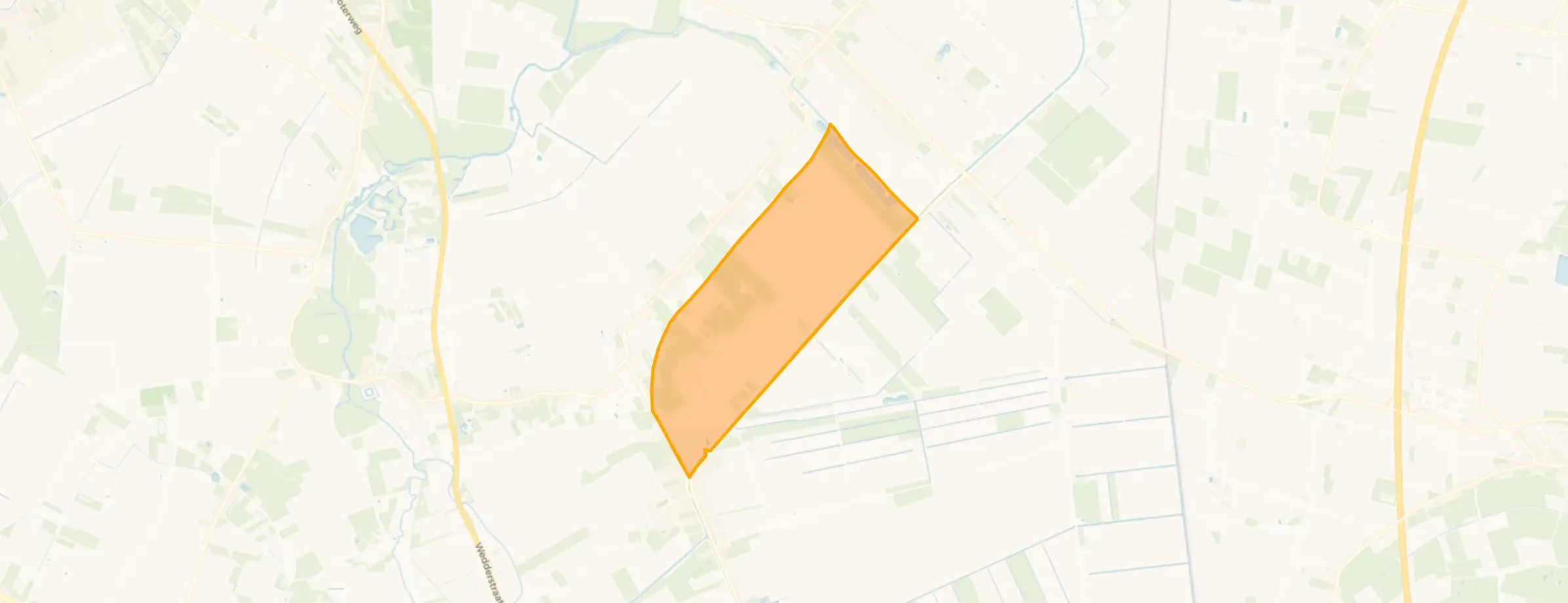 Verspreide huizen ten zuidoosten van Vriescheloo