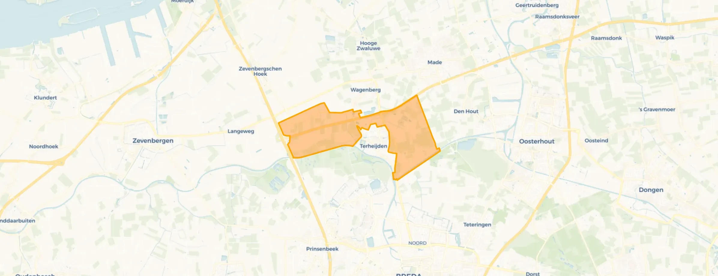 Buurt Verspreide huizen Terheijden, Terheijden