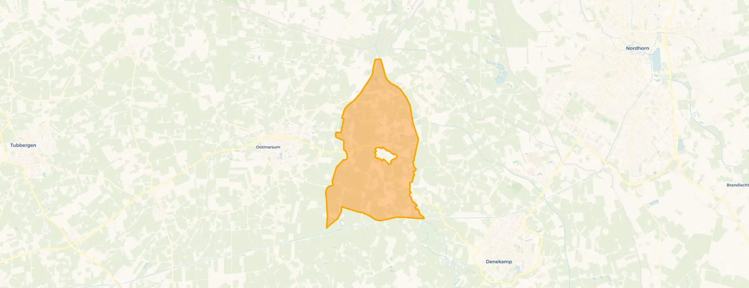 Kaart van Verspreide huizen Tilligte