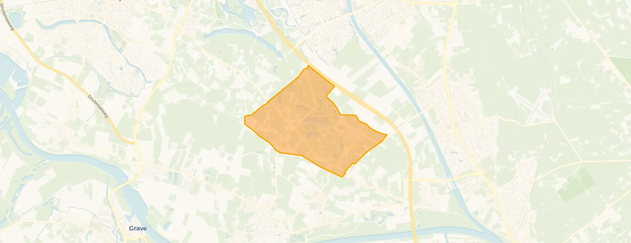 Kaart van Verspreide huizen Valenberg en Heide