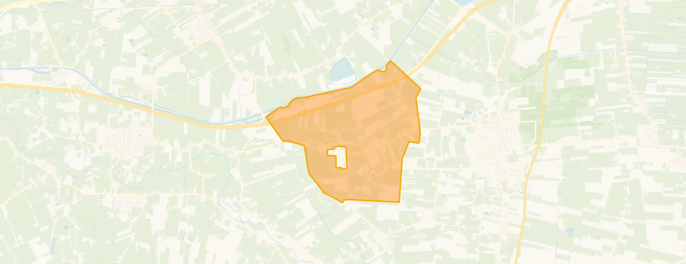 Kaart van Verspreide huizen Veeningen