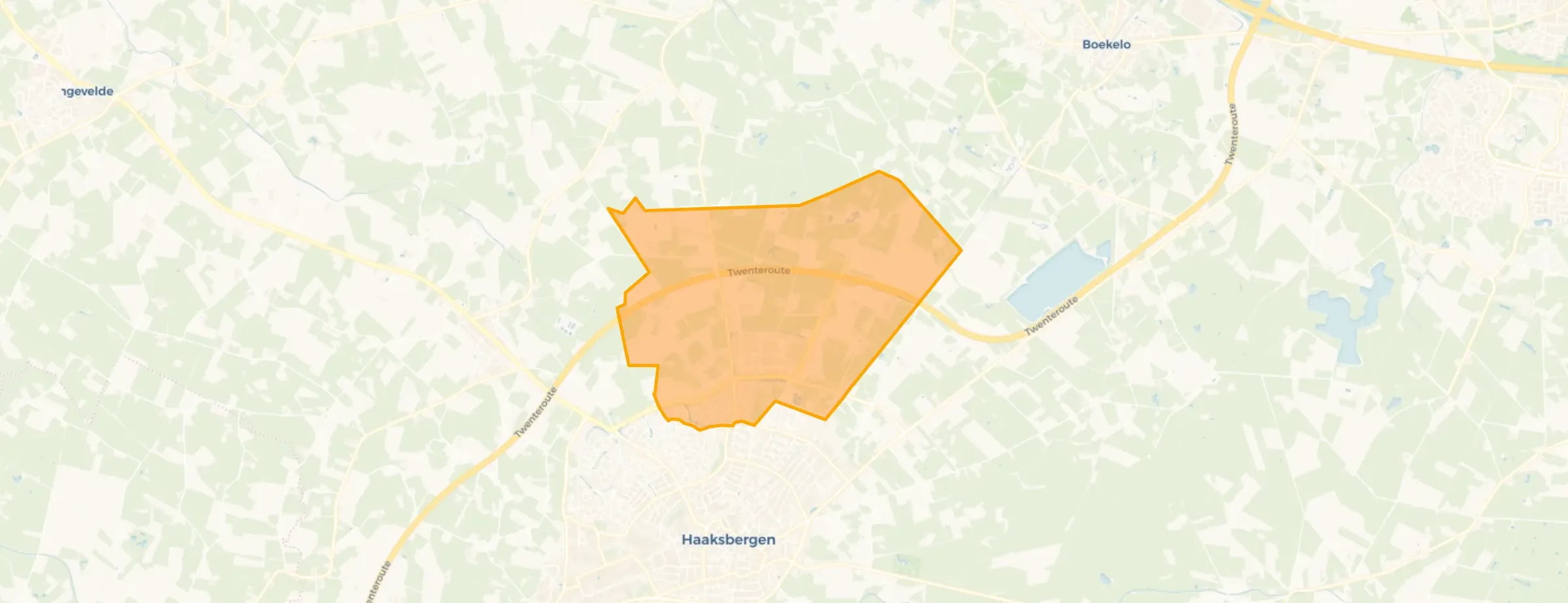 Buurt Verspreide huizen Veldmaat ten noorden van de spoorlijn, Haaksbergen
