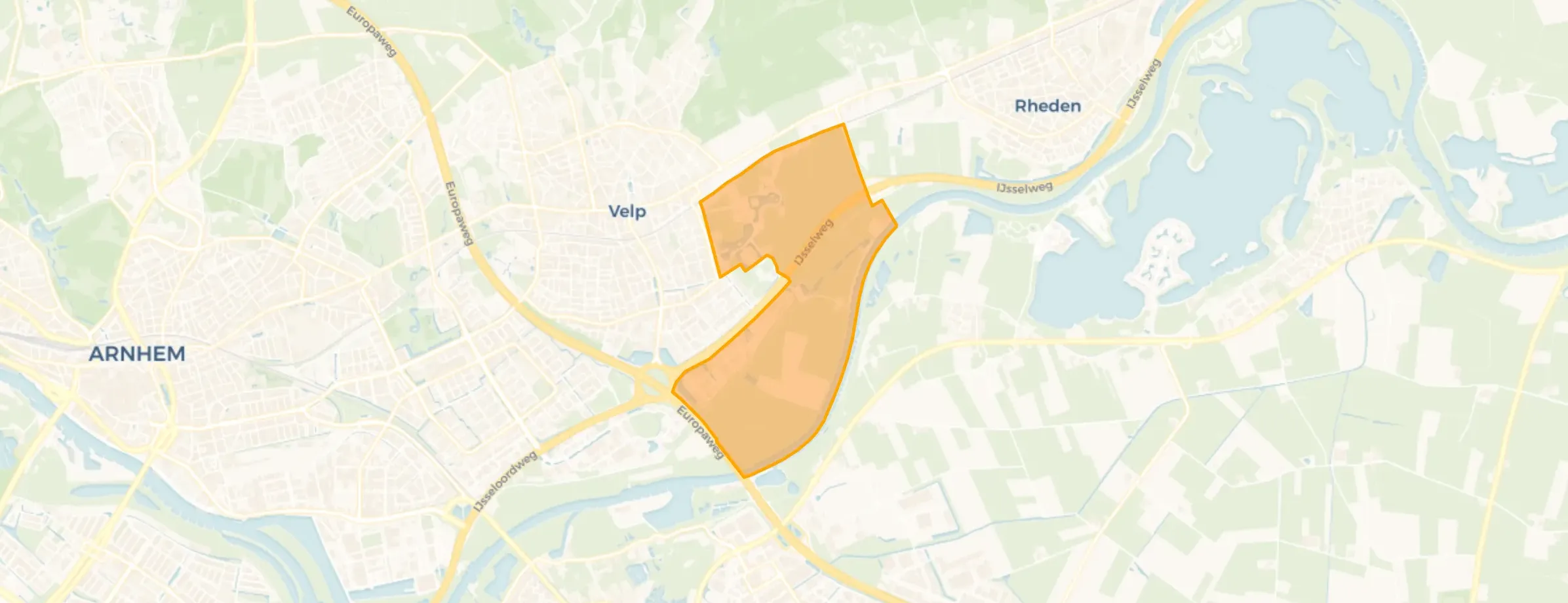 Kaart van Verspreide huizen Velp-Zuidoost