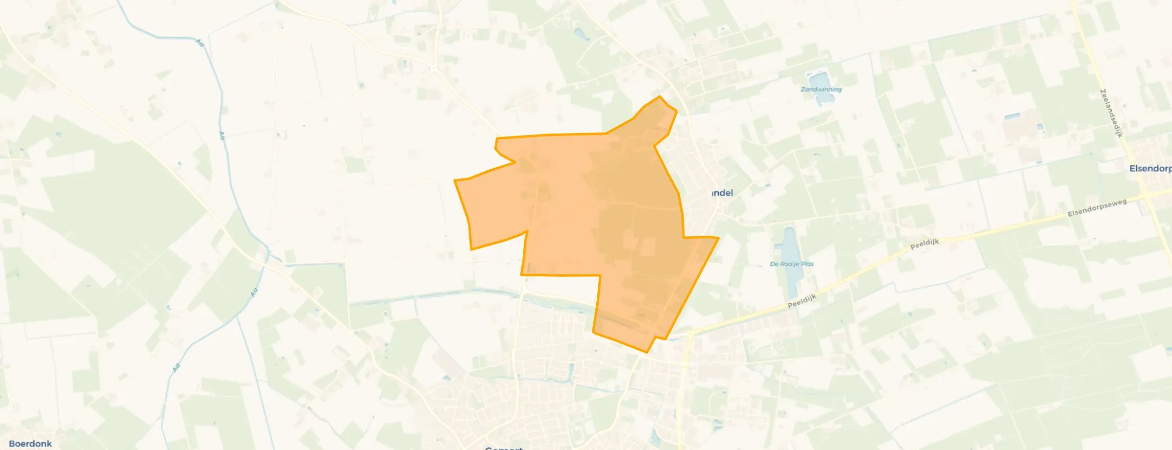 Kaart van Verspreide huizen Verreheide