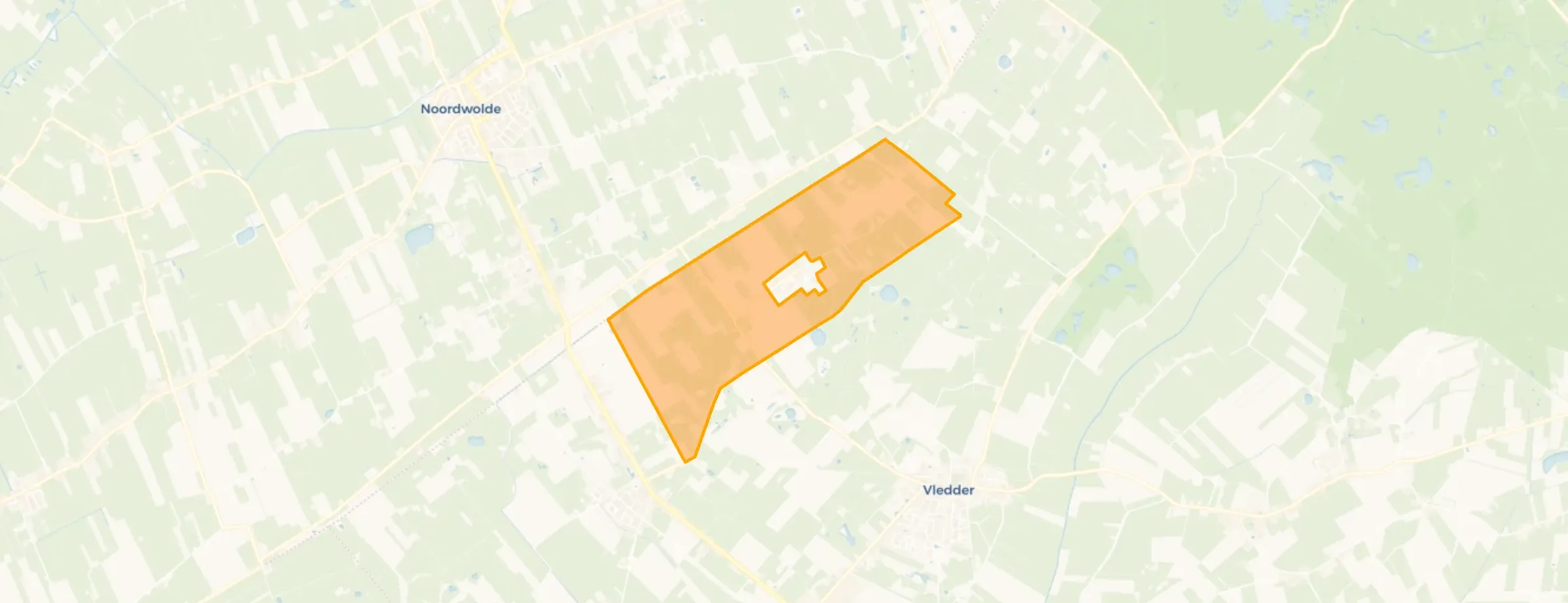 Verspreide huizen Vledderveen in Westerveld