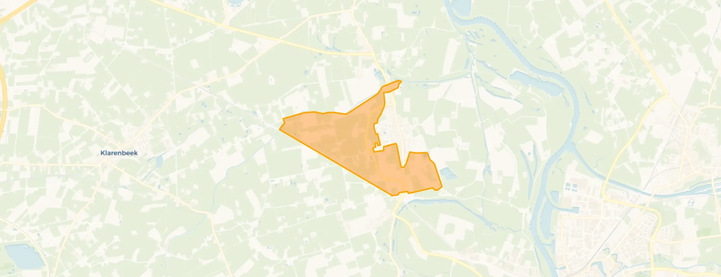 Verspreide huizen Voorst en Wilpse Klei