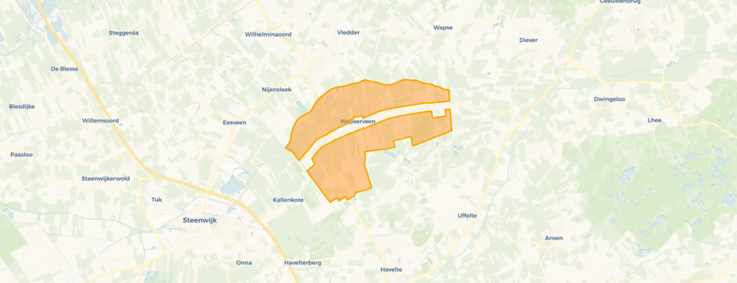 Verspreide huizen Wapserveen