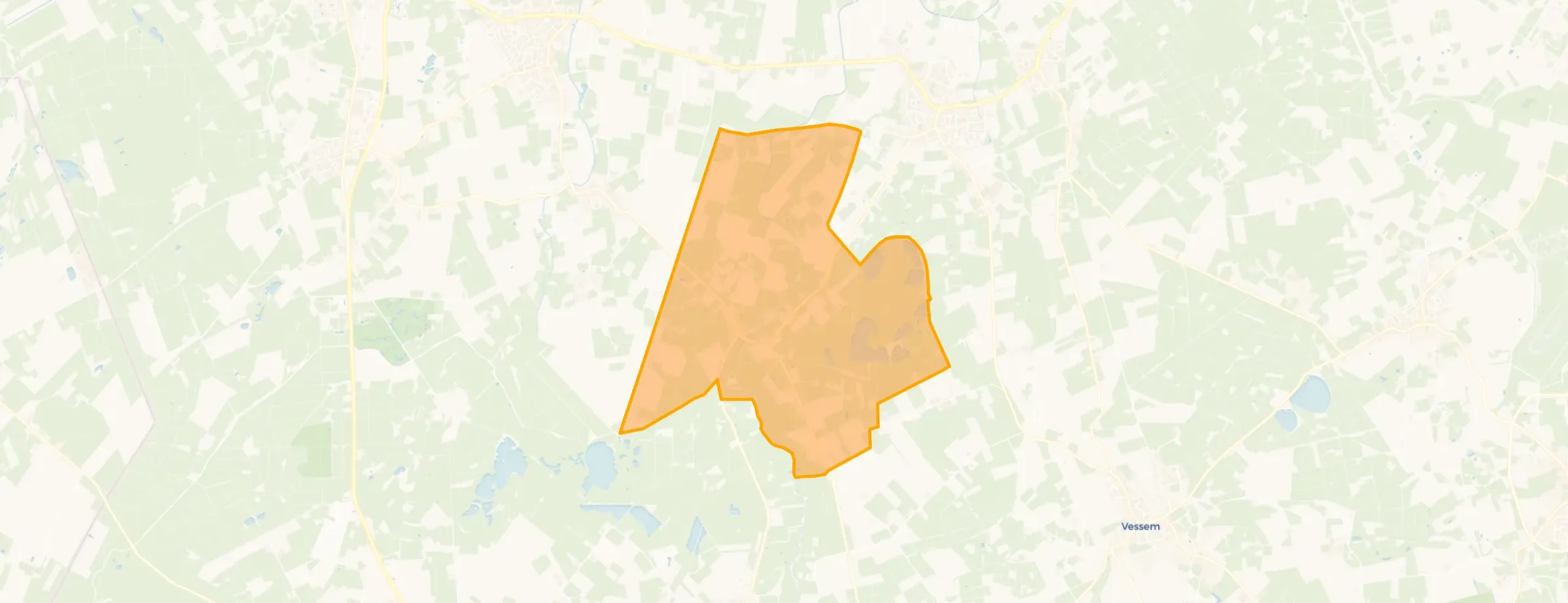 Kaart van Verspreide huizen Westelbeers