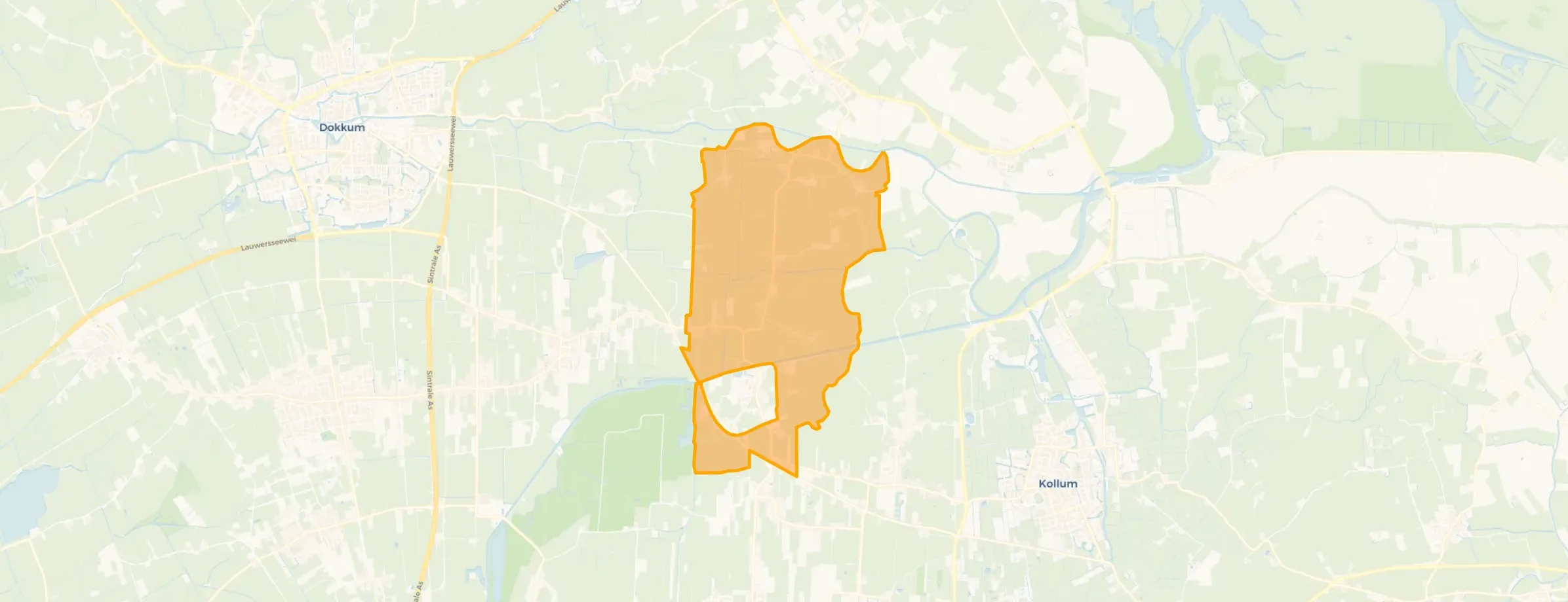 Kaart van Verspreide huizen Westergeest