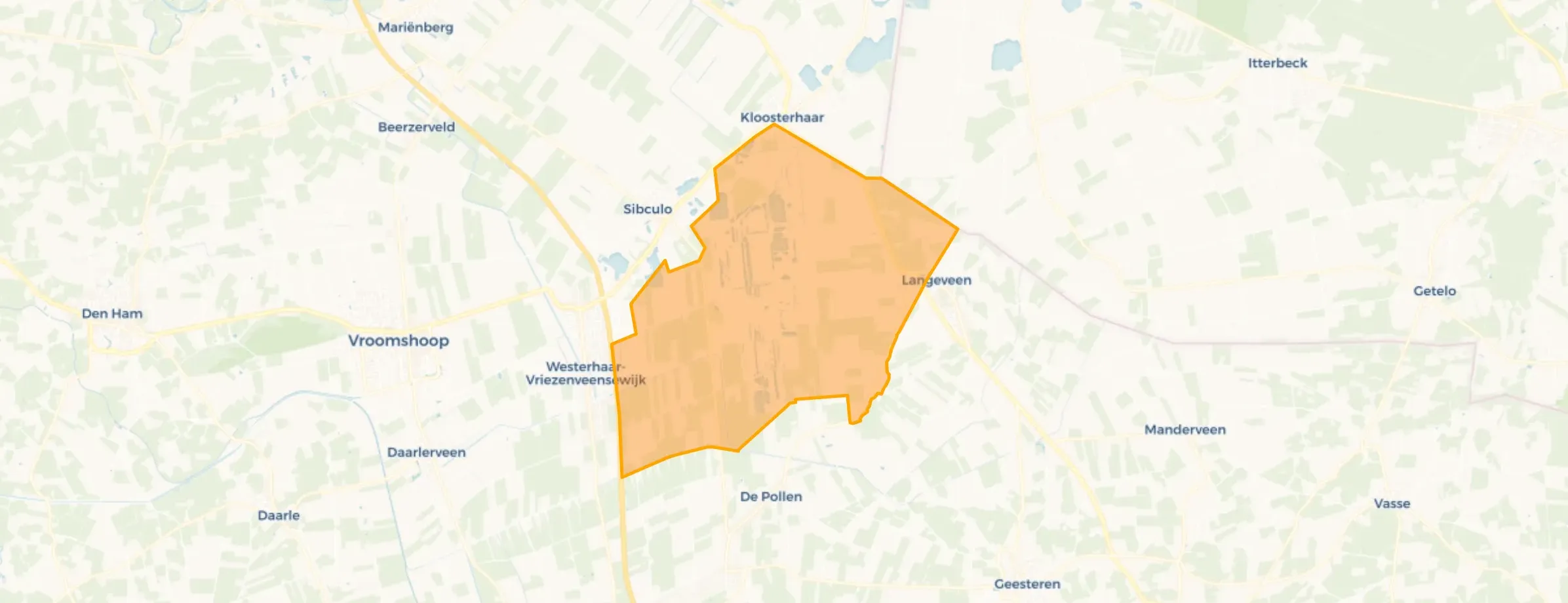 Verspreide huizen Westerhaar-Vriezenveensewijk-Oost