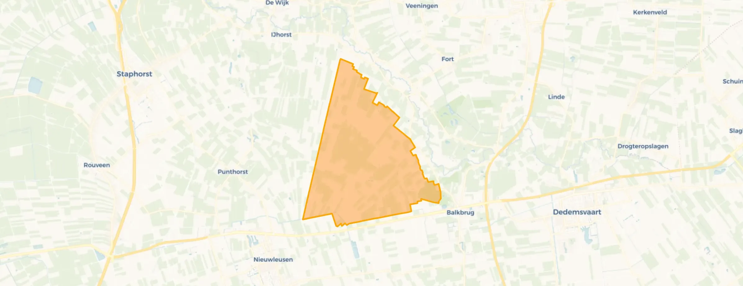 Verspreide huizen Westerhuizingerveld