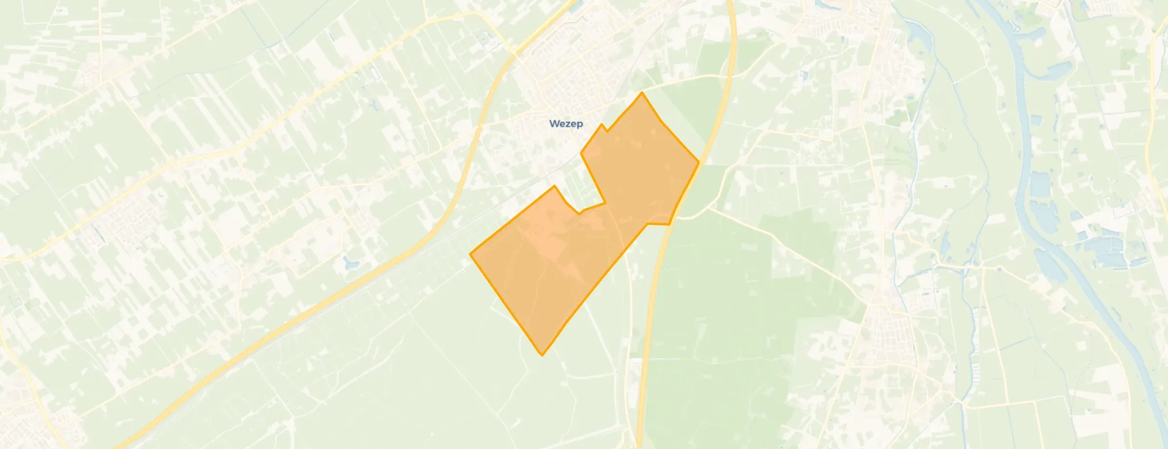 Kaart van Verspreide huizen Wezepse Heide