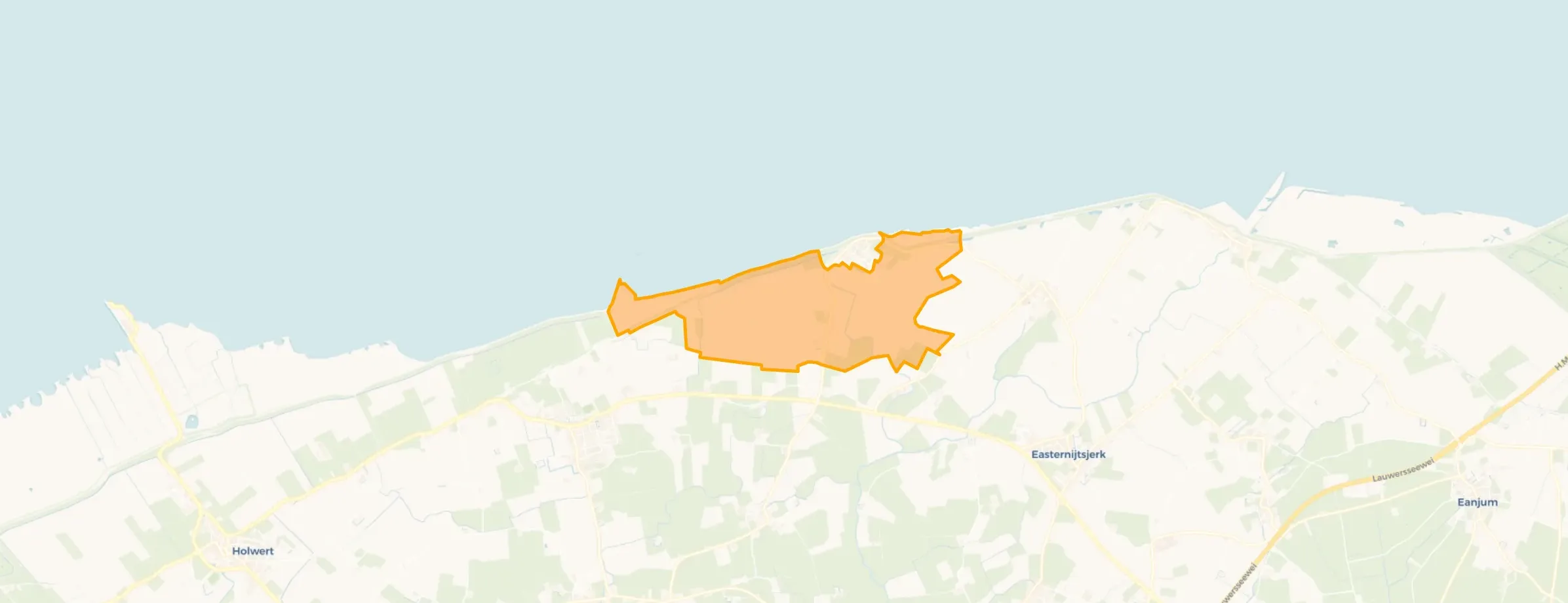 Kaart van Verspreide huizen Wierum