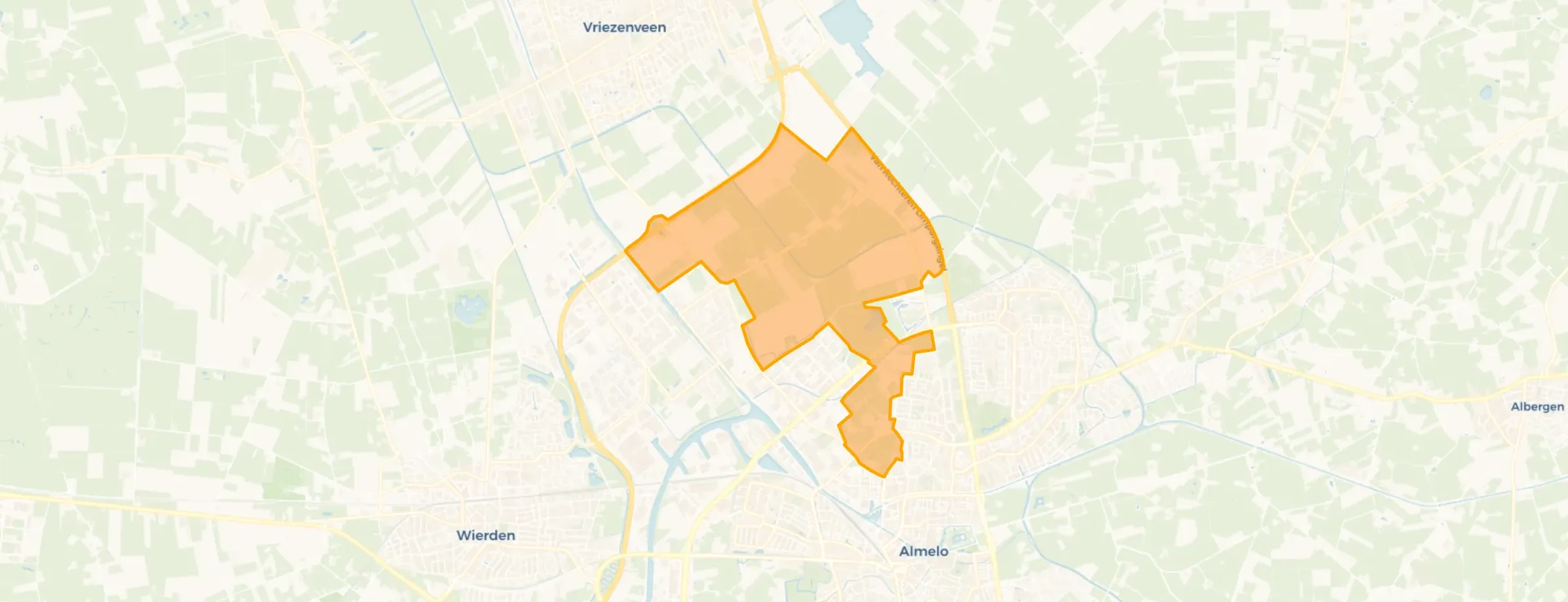 Kaart van Verspreide huizen wijk 12