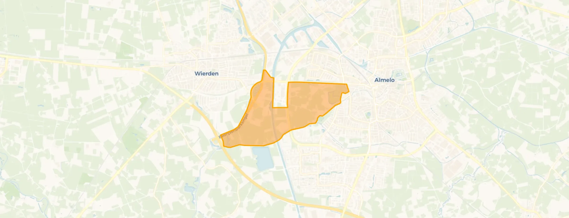 Kaart van Verspreide huizen wijk 14