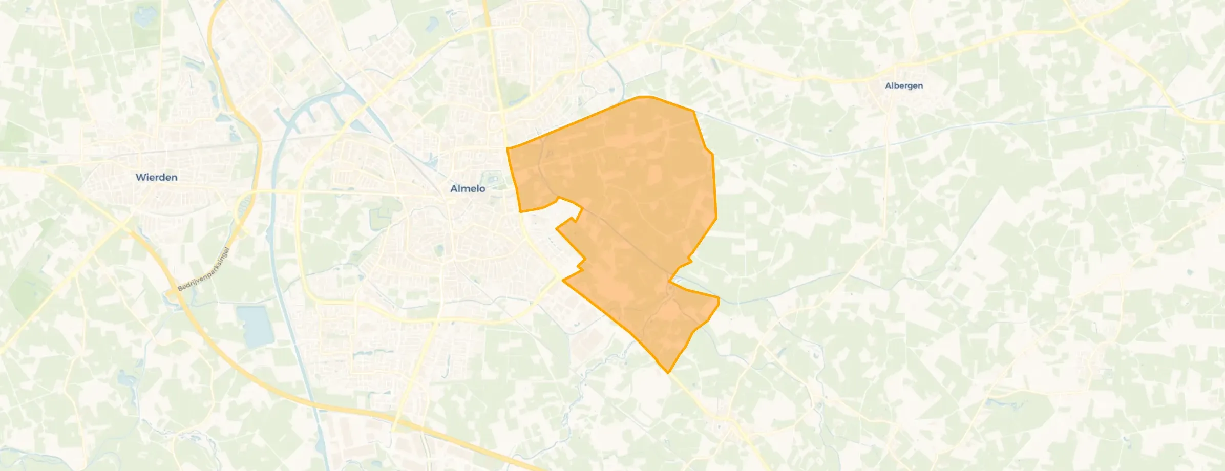 Kaart van Verspreide huizen wijk 17