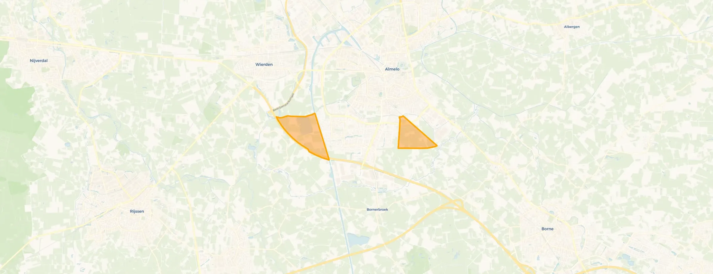 Verspreide huizen wijk 19 in Almelo