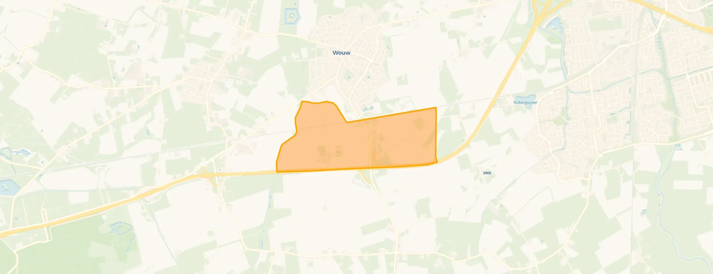Verspreide huizen Wouw in het Zuiden