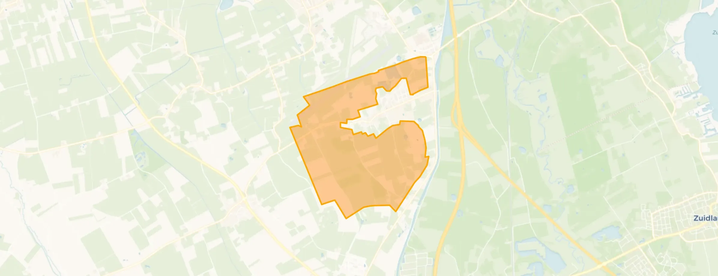 Kaart van Verspreide huizen Yde