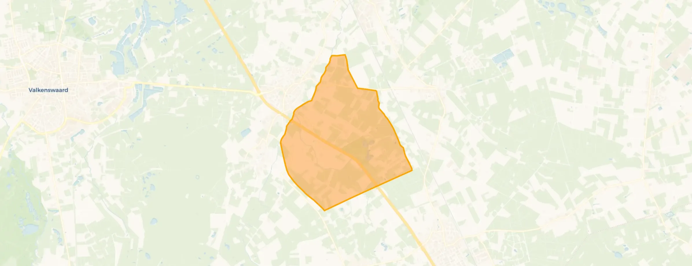 Kaart van Verspreide huizen Zevenhuizense Heide