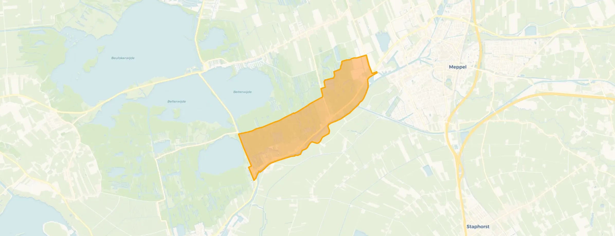 Kaart van Verspreide huizen Zomerdijk
