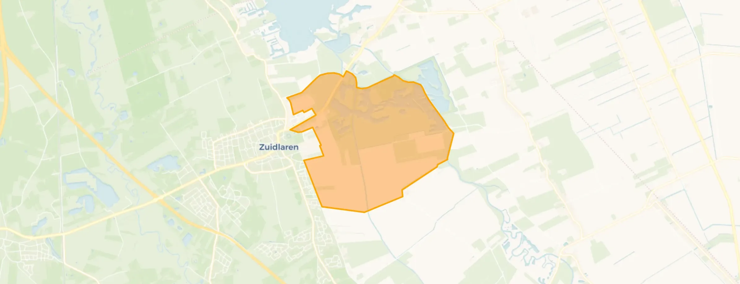 Kaart van Verspreide huizen Zuidlaren