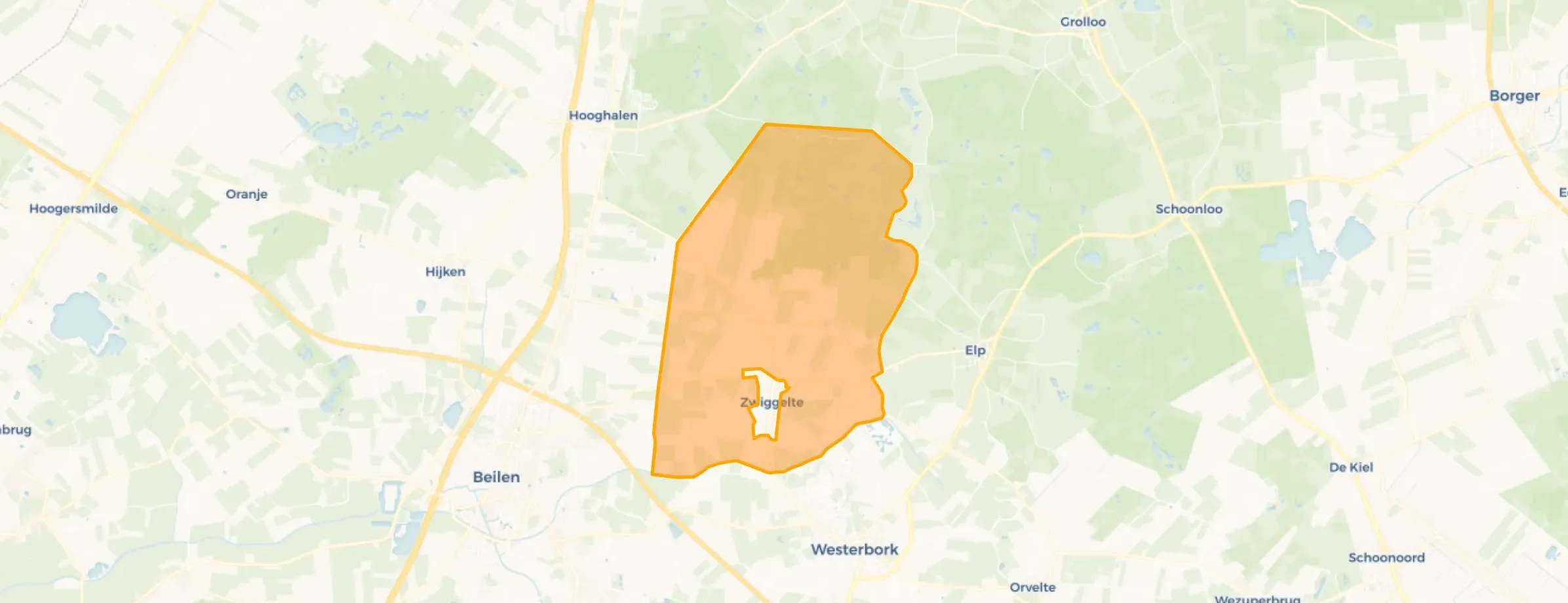 Buurt Verspreide huizen Zwiggelte, Zwiggelte