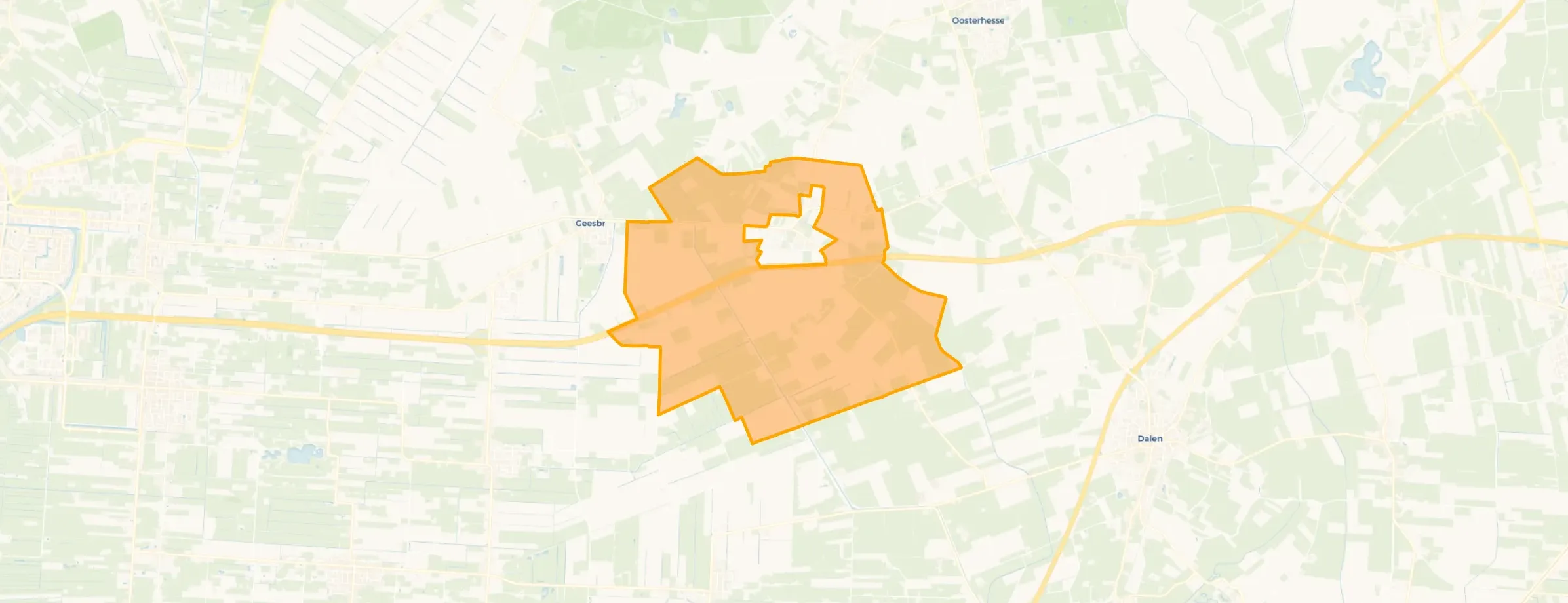 Kaart van Verspreide huizen Zwinderen