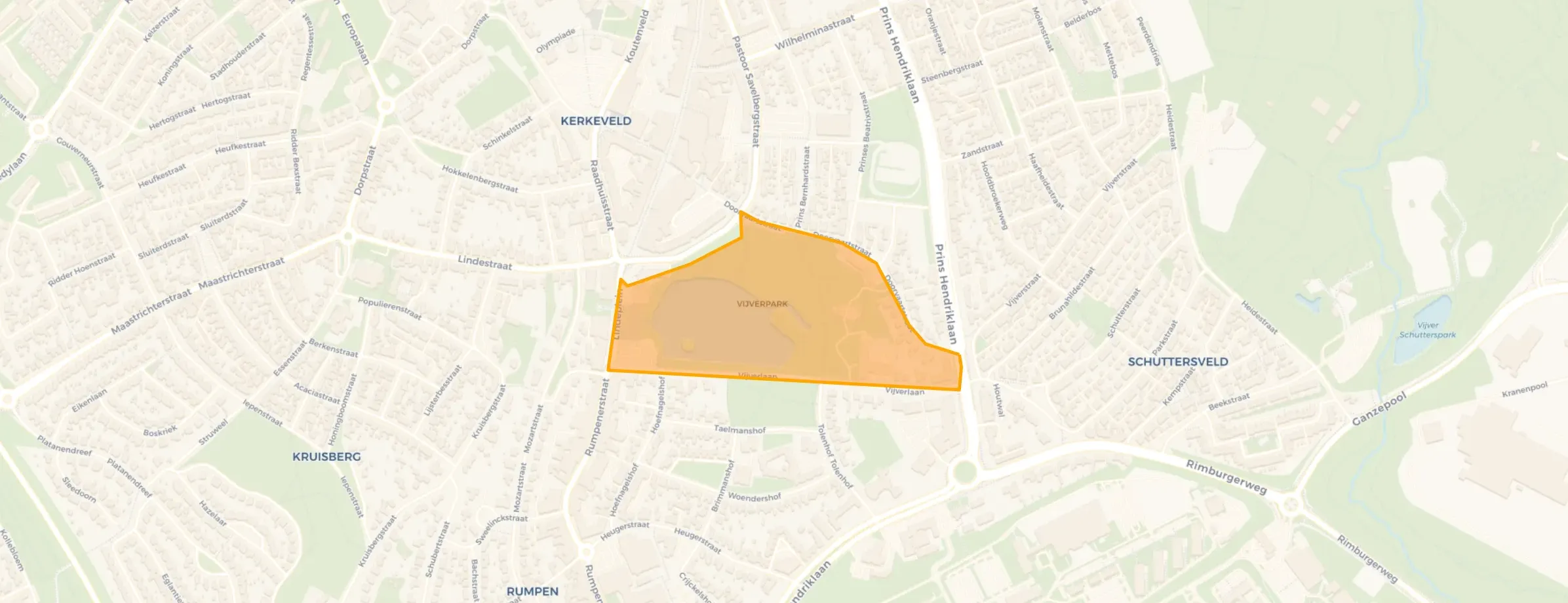 Kaart van Vijverpark