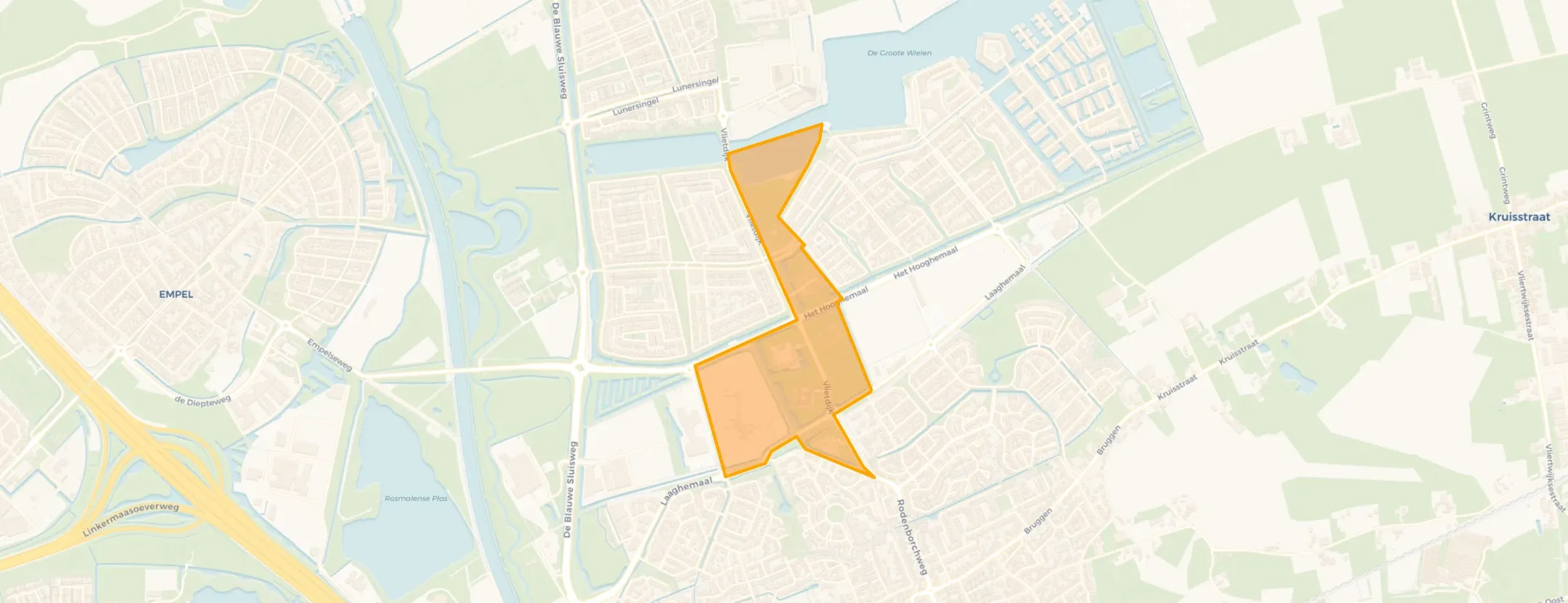 Kaart van Vlietdijk