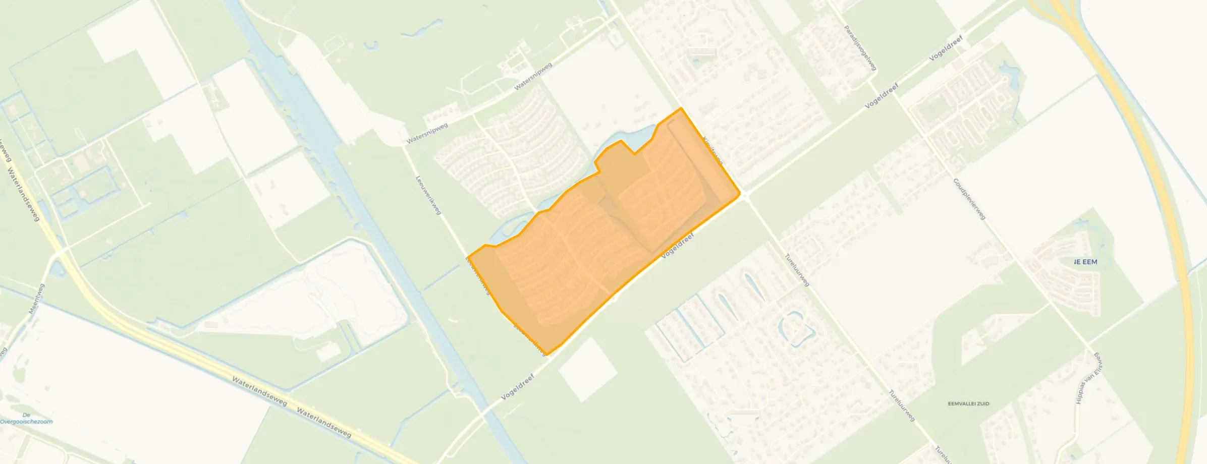Kaart van Vogelhorst Zuid