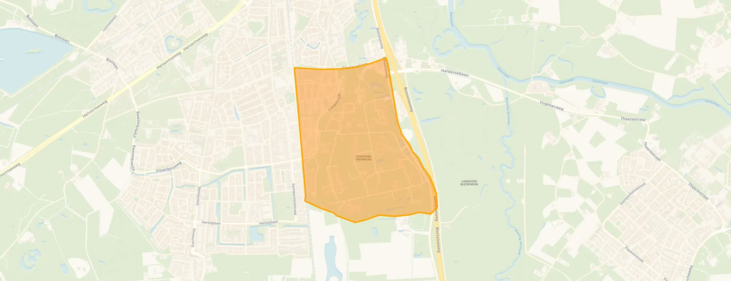 Kaart van Voorburg en omgeving