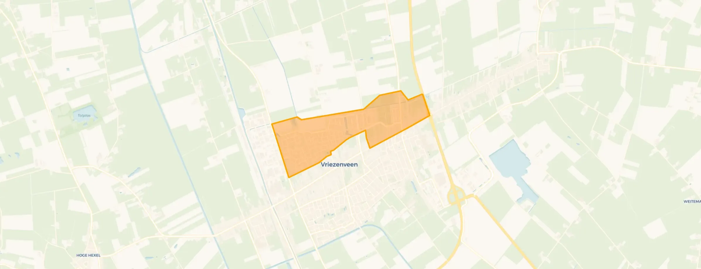 Kaart van Vriezenveen-Midden