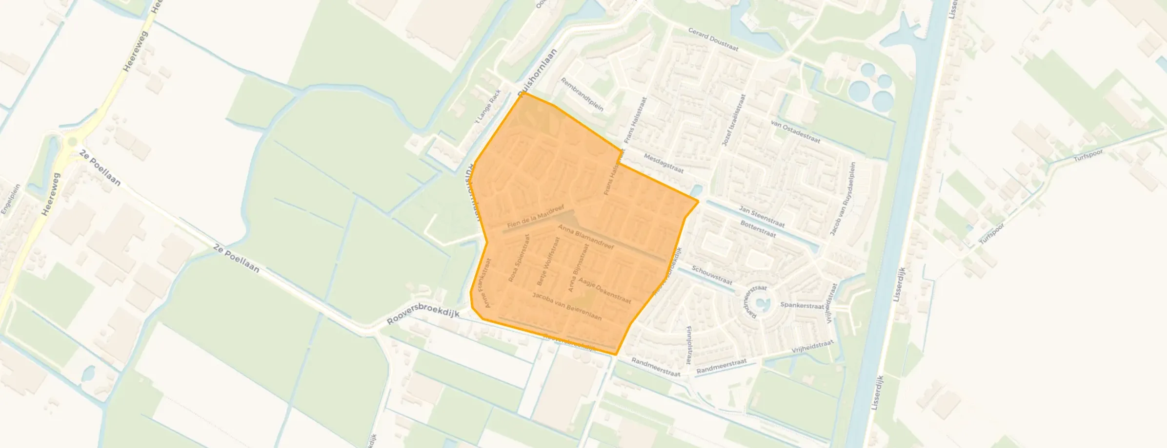 Kaart van Vrouwenpolder
