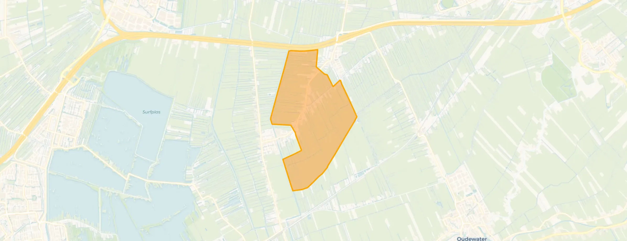 Kaart van Waarder-West