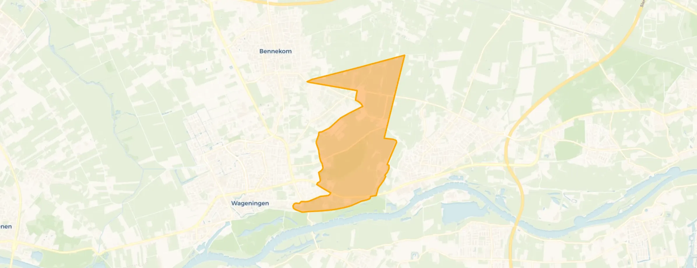 Kaart van Wageningse Berg