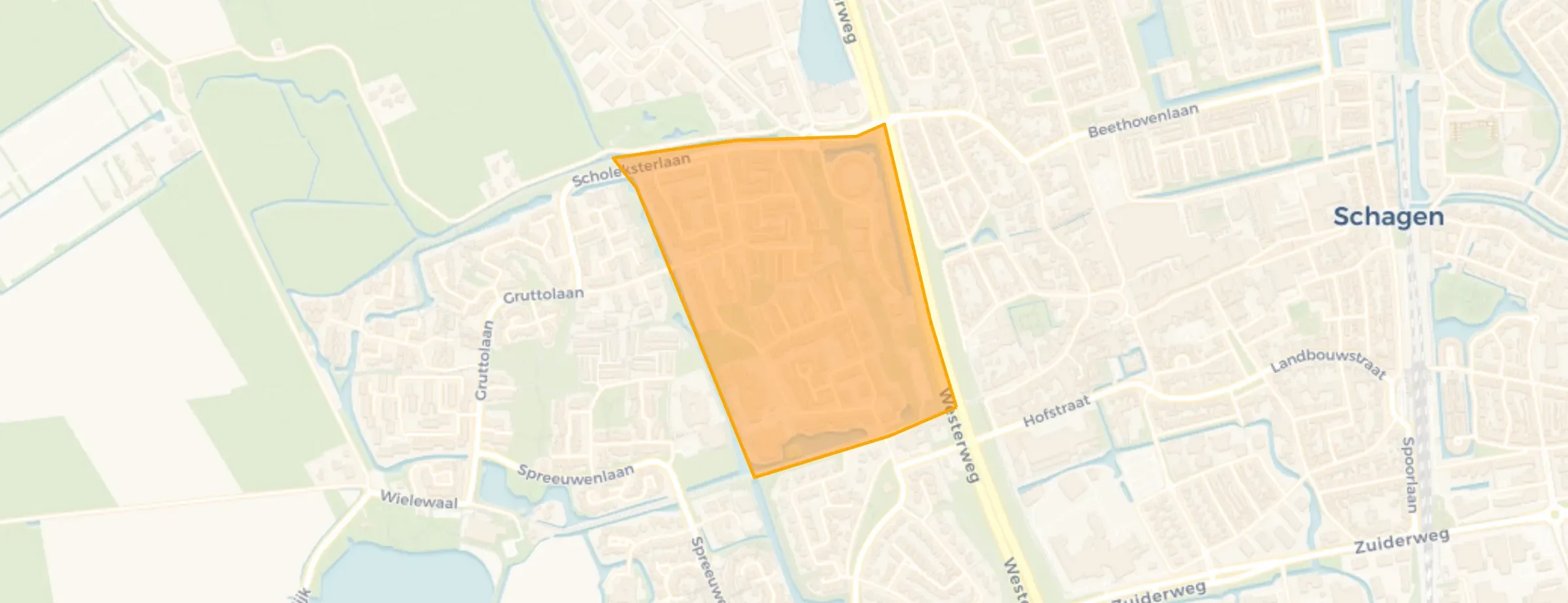 Kaart van Waldervaart-Noordoost