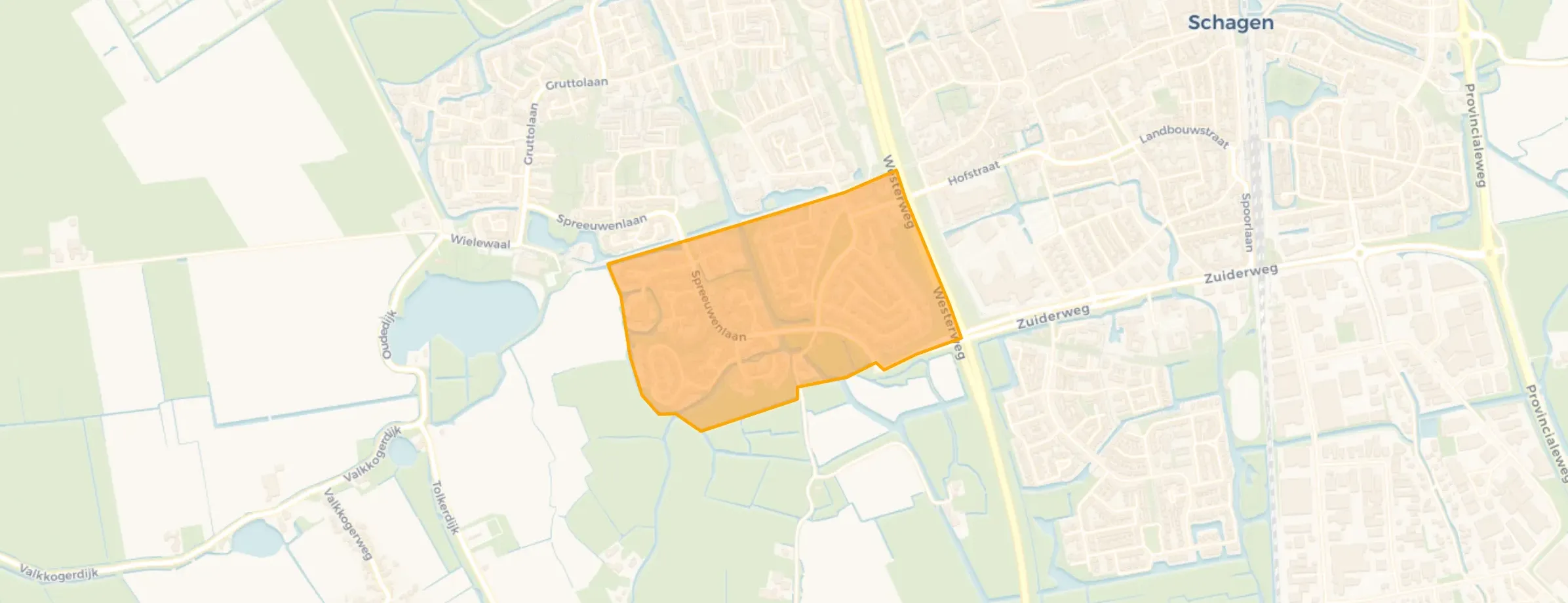 Kaart van Waldervaart-Zuid