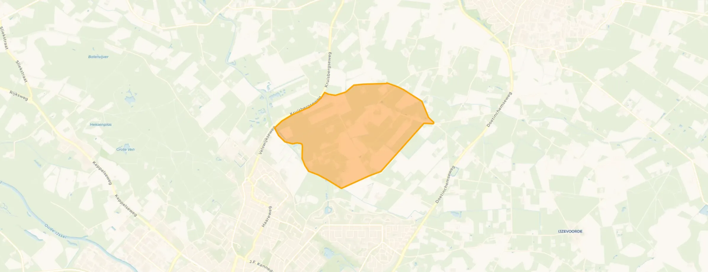 Kaart van Wassinkbrink - noordwest