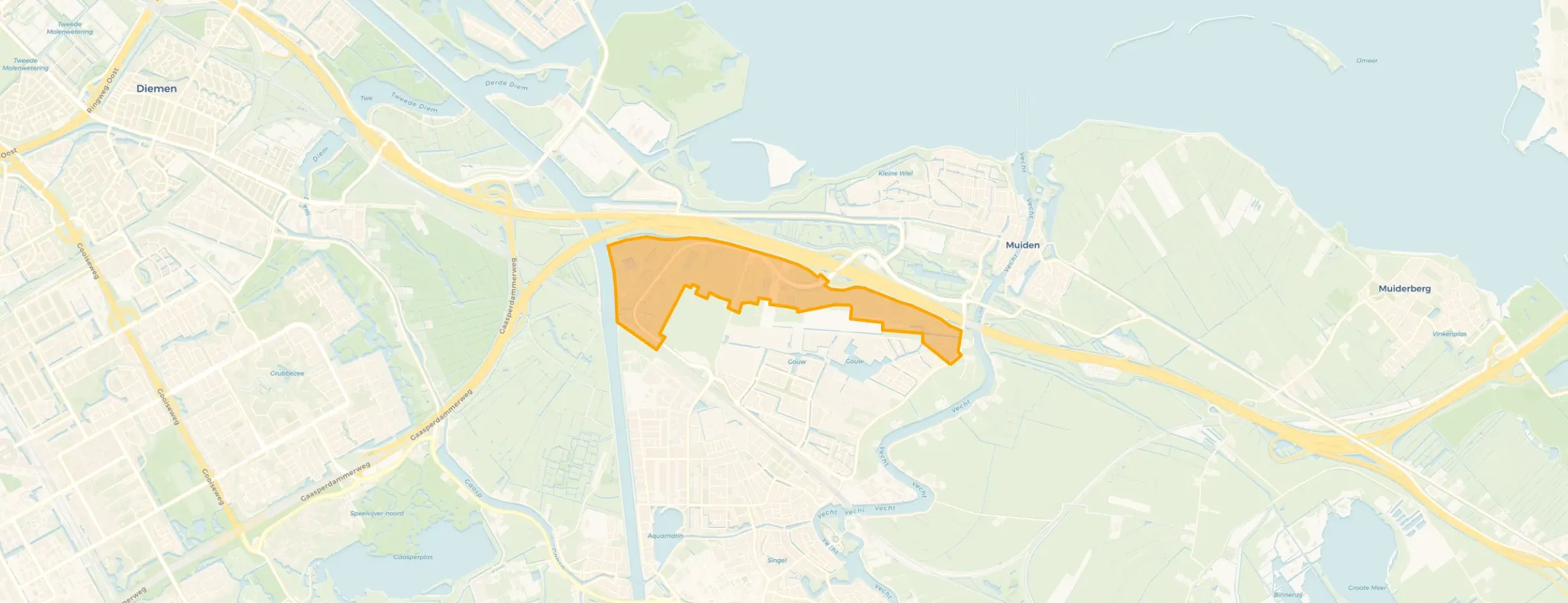 Kaart van Weespersluis-Noord