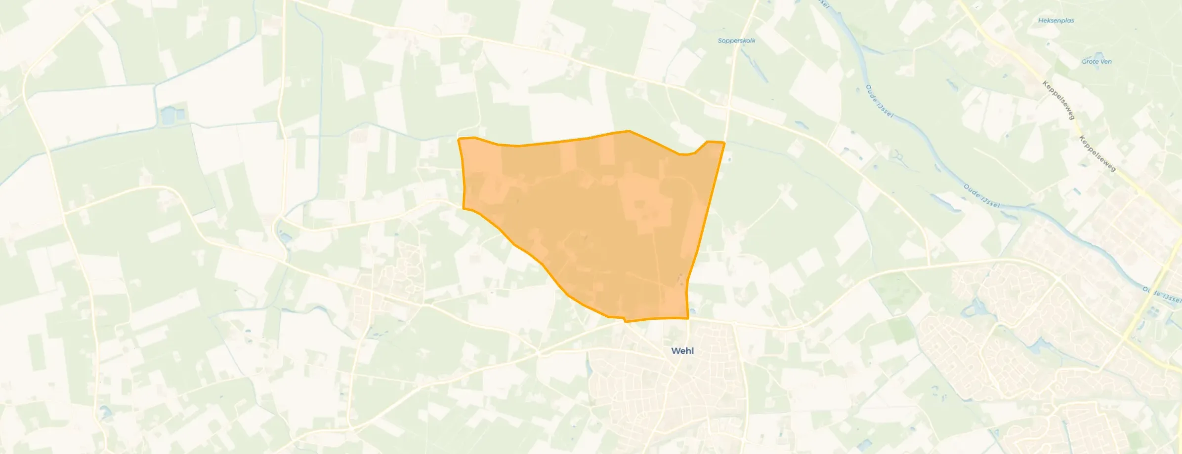 Kaart van Wehl - noord
