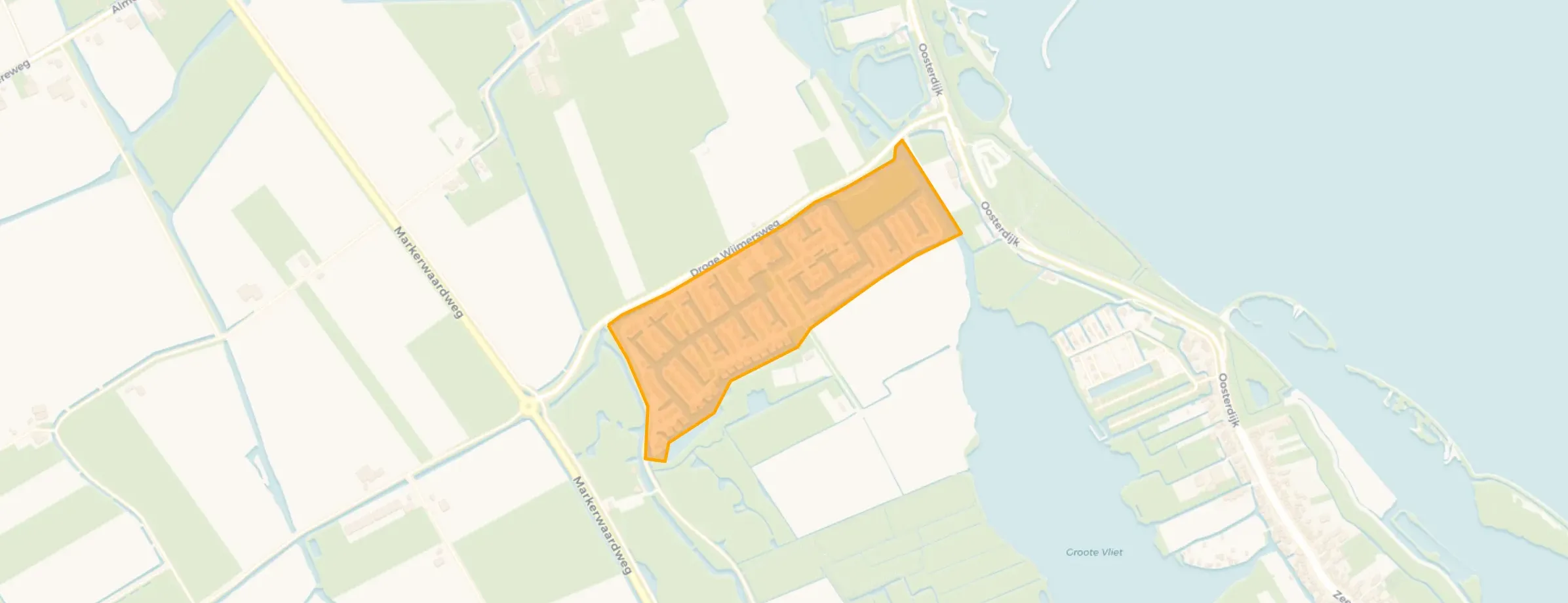 Kaart van Wervershoof Onderdijk Aan de Vliet