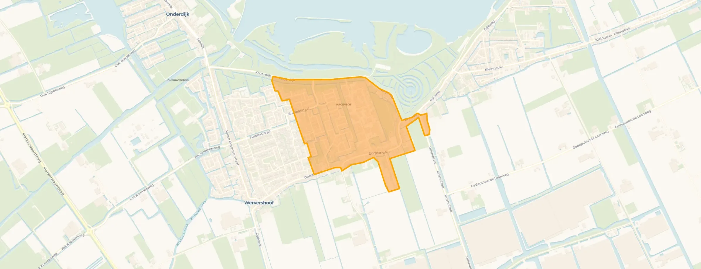 Kaart van Wervershoof Oost