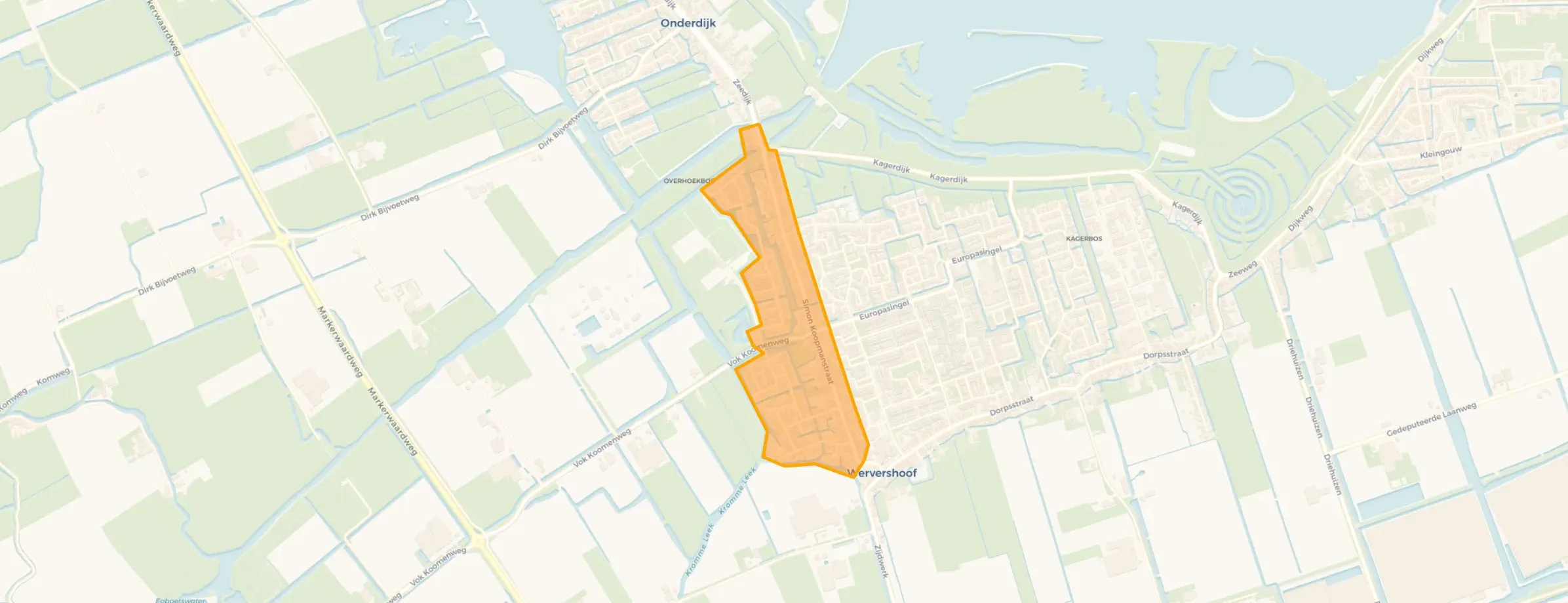 Kaart van Wervershoof West