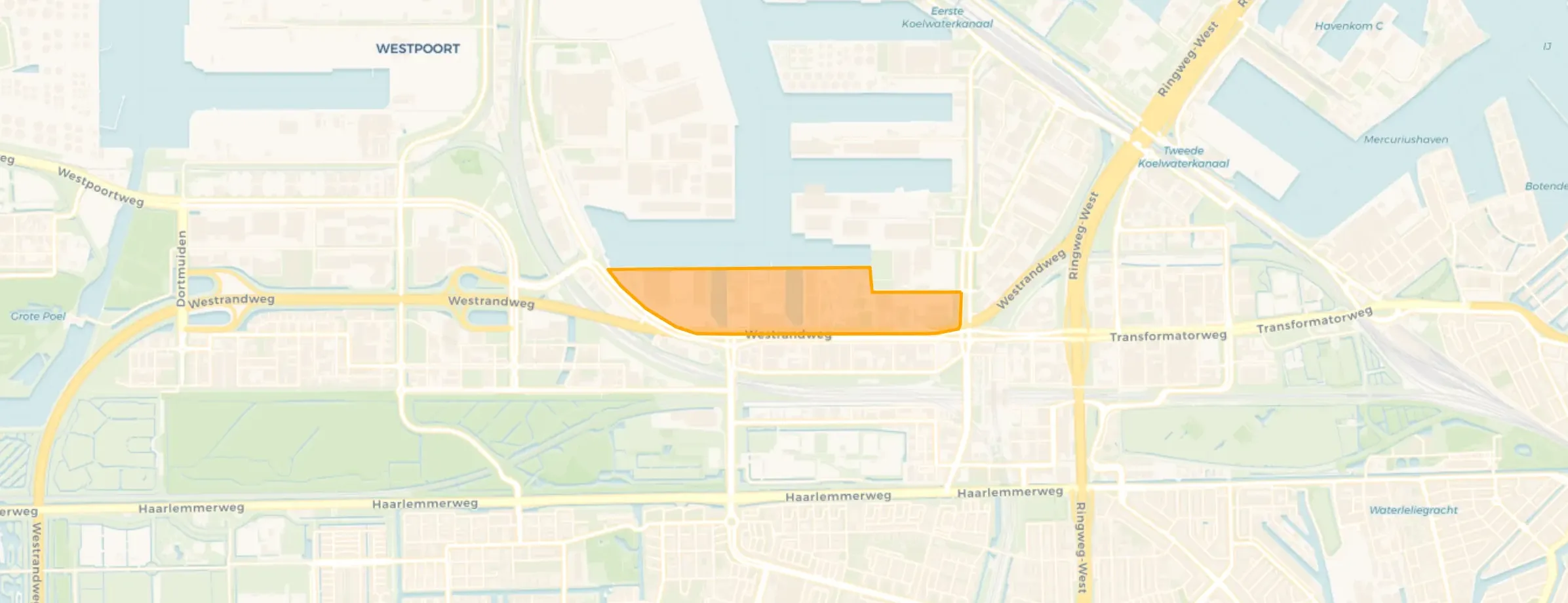 Kaart van Westhaven-Zuid