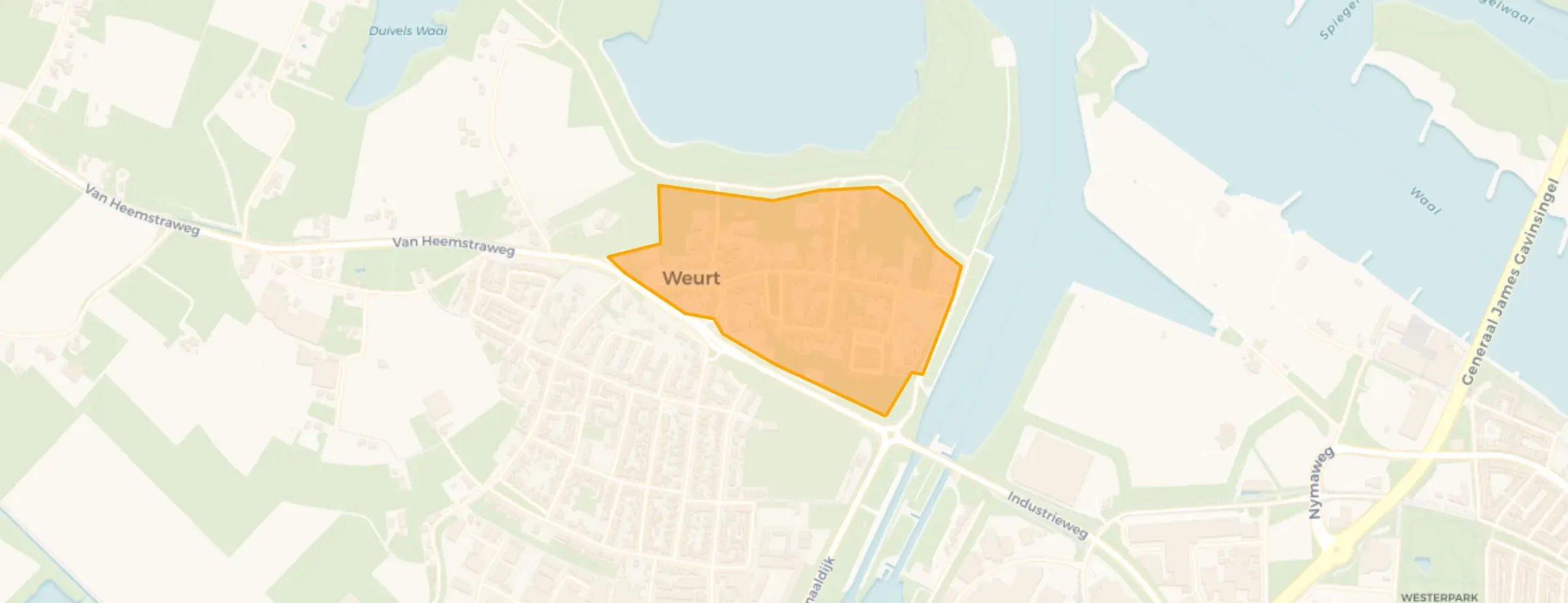 Kaart van Weurt-Noord