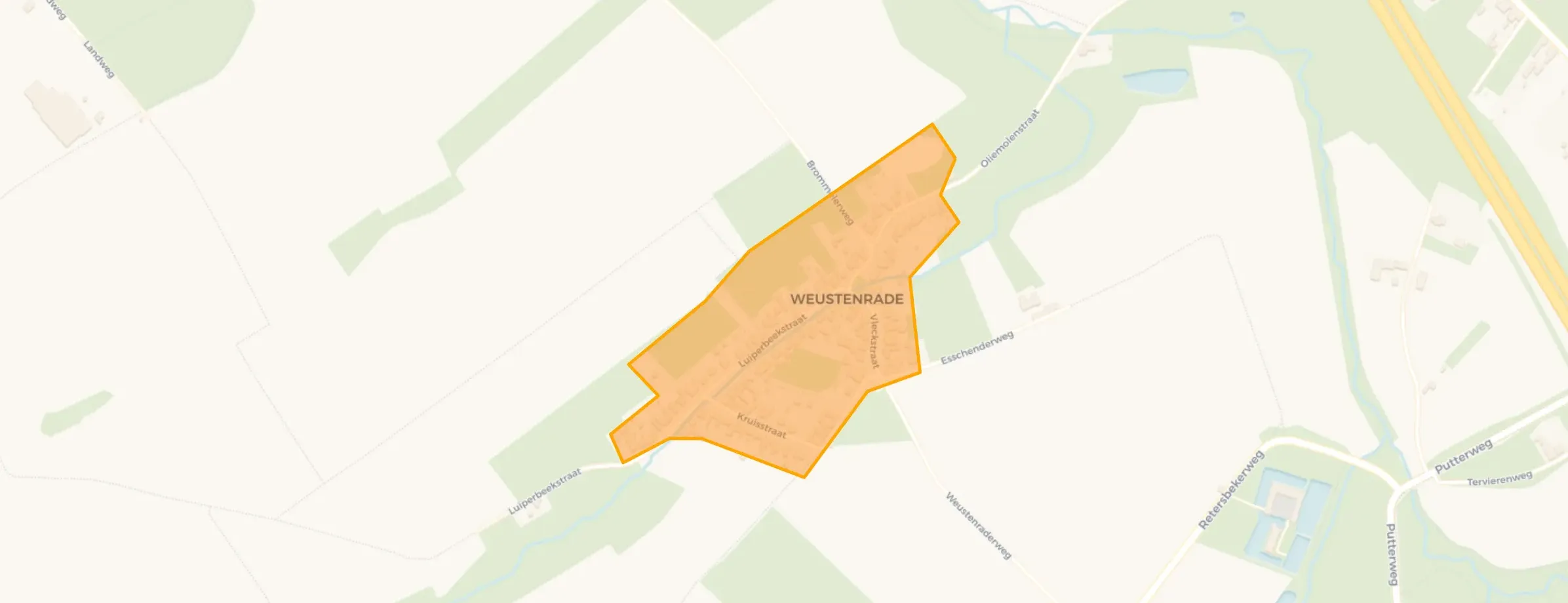 Kaart van Weustenrade
