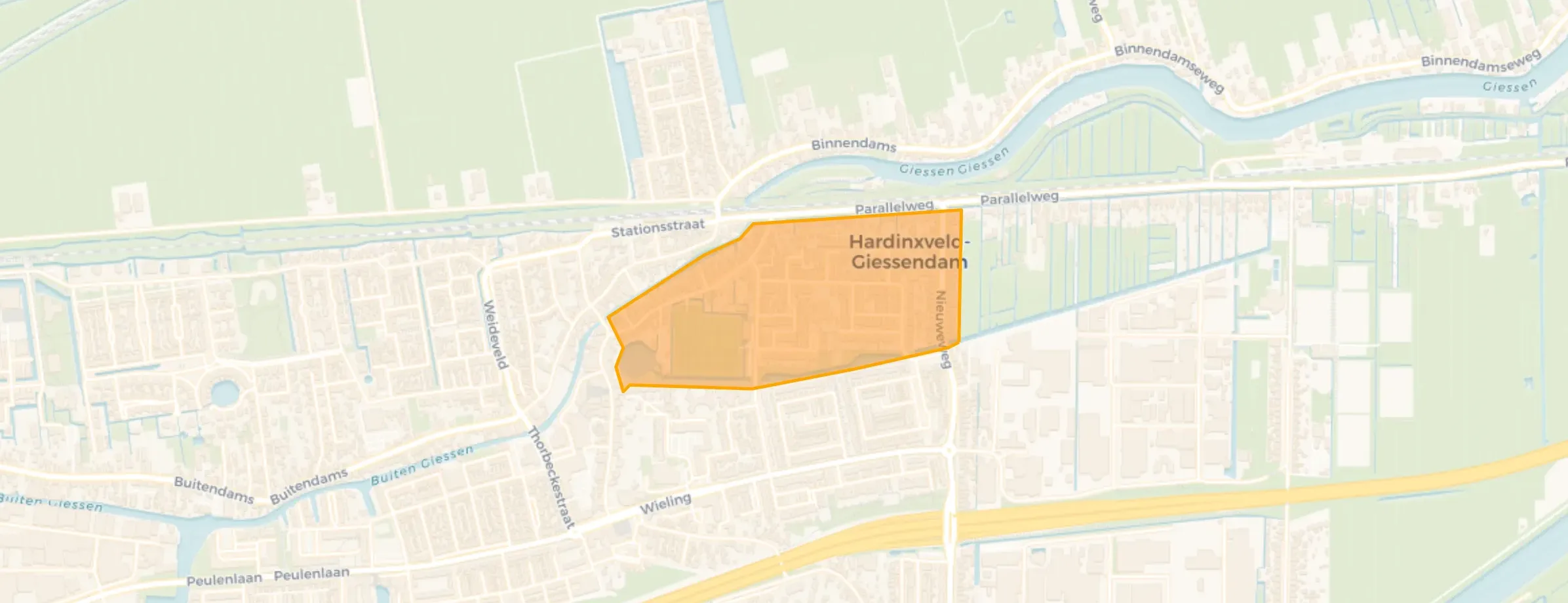 Kaart van Wielwijk-noord