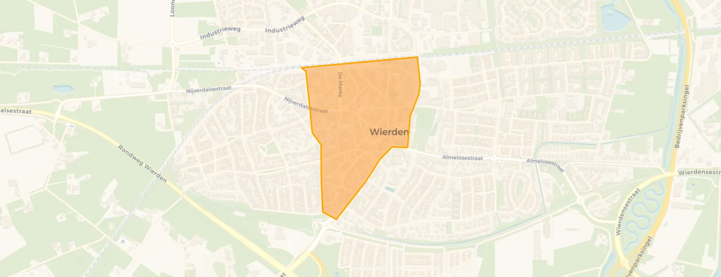 Kaart van Wierden-Centrum