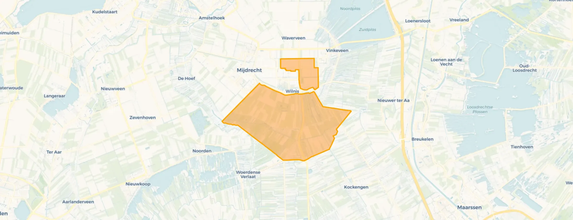 Kaart van Wilnis Buitengebied